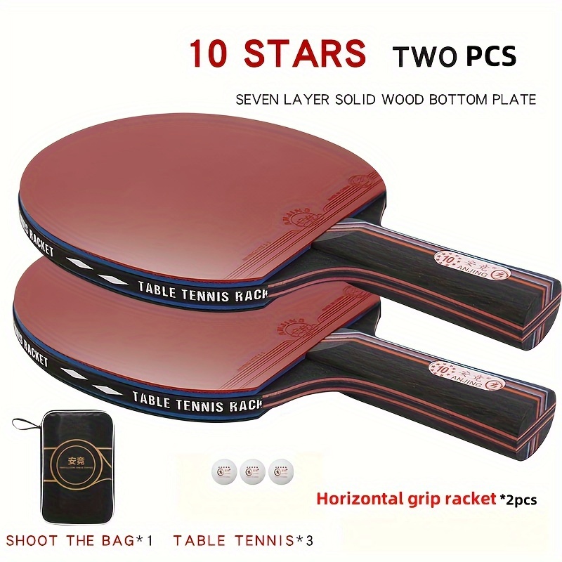Table Tennis Bat Butterfly - 10-Star Carbon Table Tennis Racket Set,