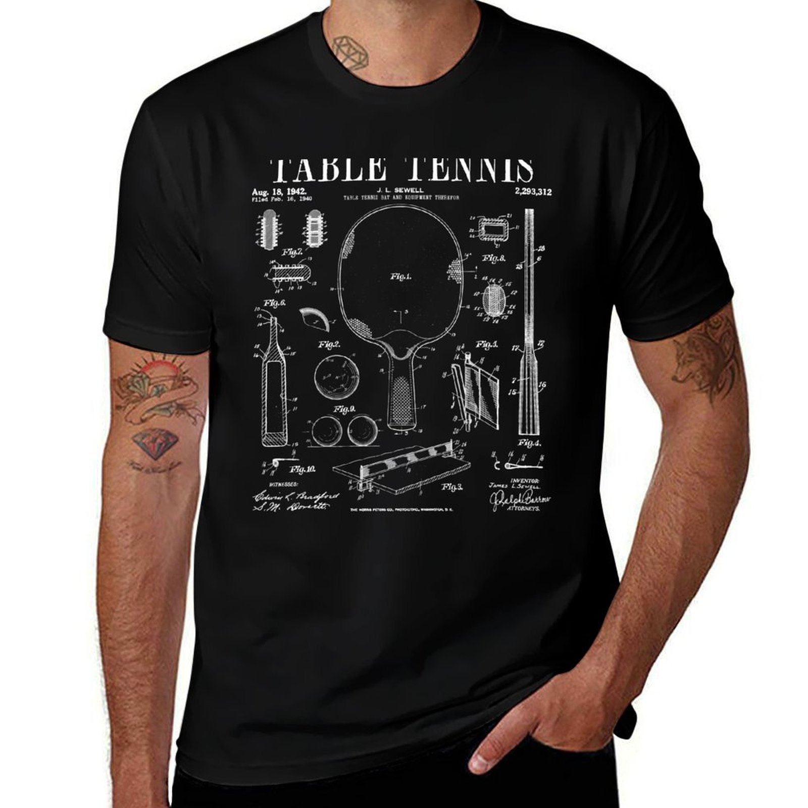 Table Tennis Drawing - Table Tennis Ping Pong Old Vintage