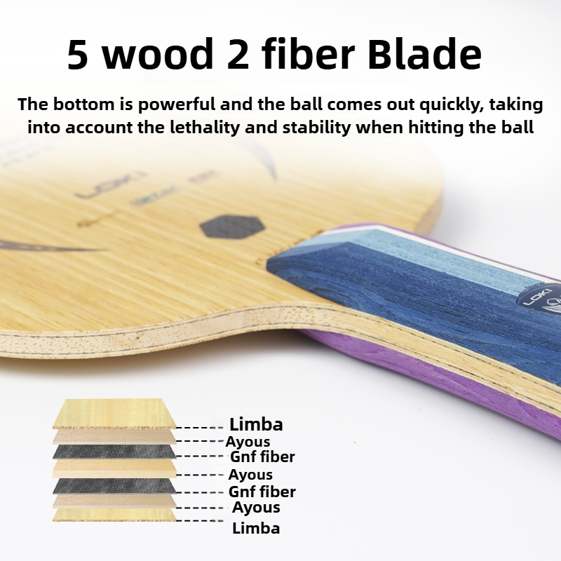 LOKI Kirin K5 PRO 5 Wood 2 Inb - Table Tennis Bat Butterfly review and price